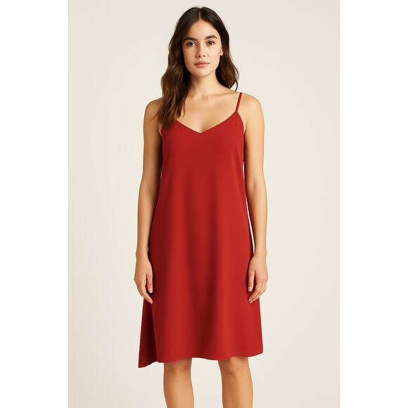 J.Crew SZ 12 Red Adjustable Strap Slip Dress in Red Viscose - Picture 1 of 6